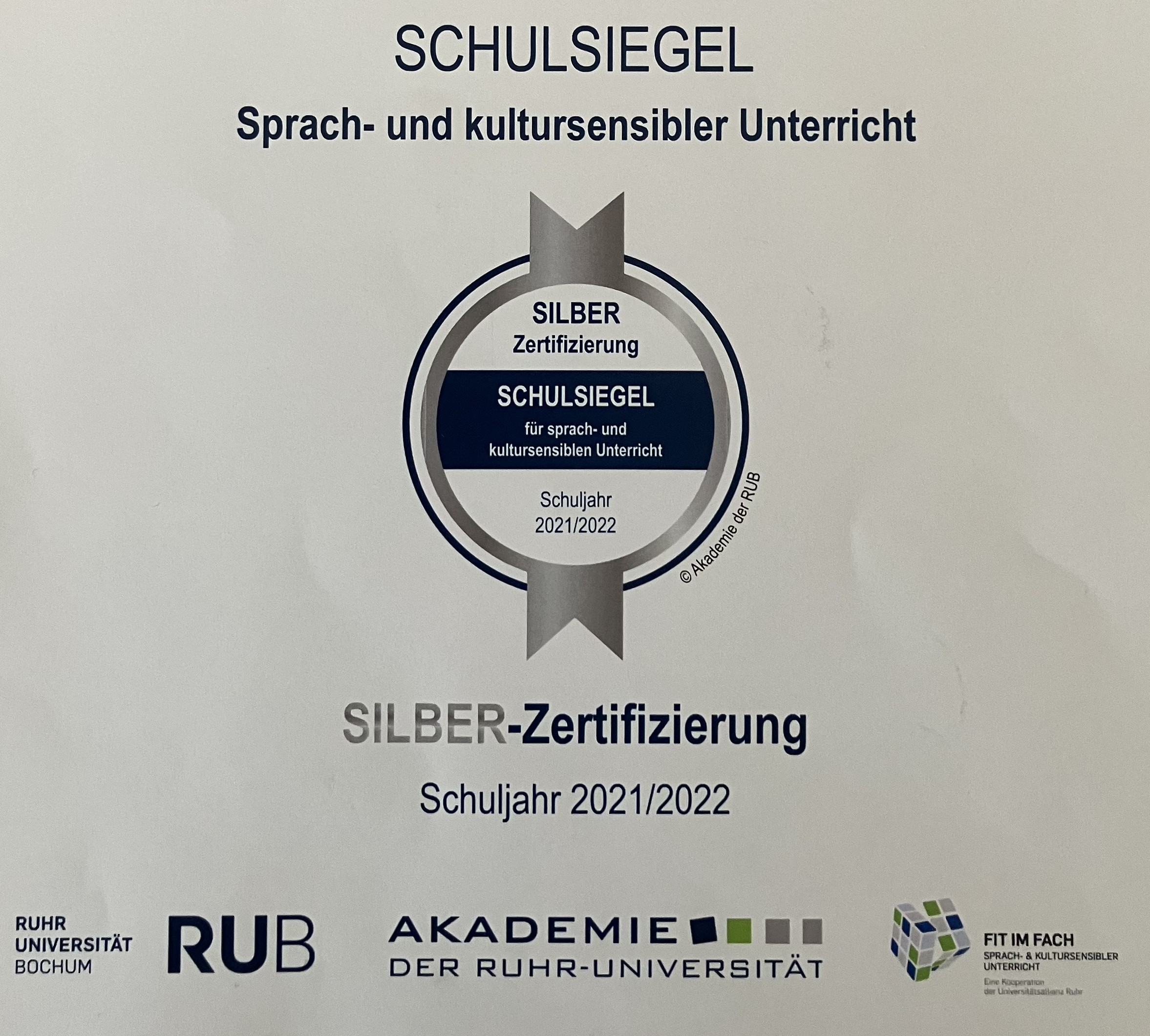 Siegel für sprach- und kultursensiblen Unterricht